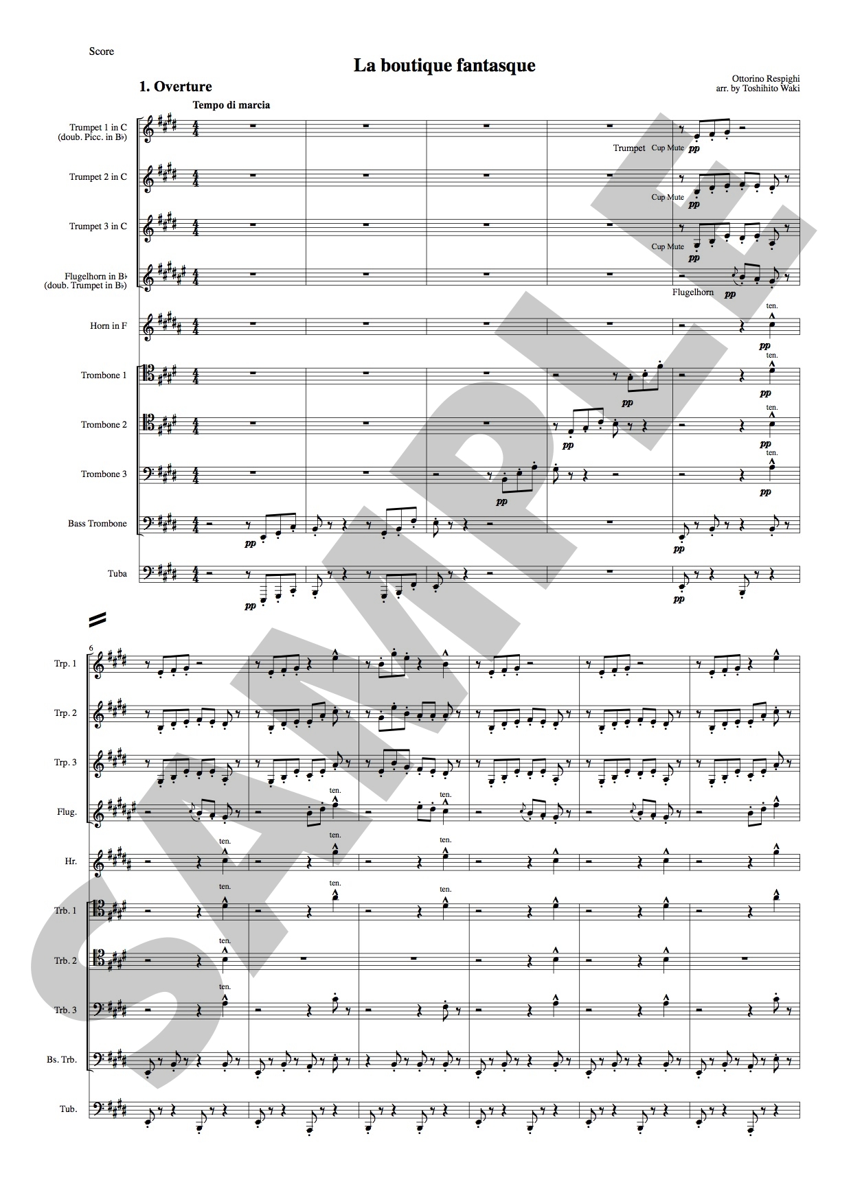 風変わりな店」組曲 (レスピーギ) 金管十重奏 | 金管アンサンブル楽譜 | NABEO Music Library
